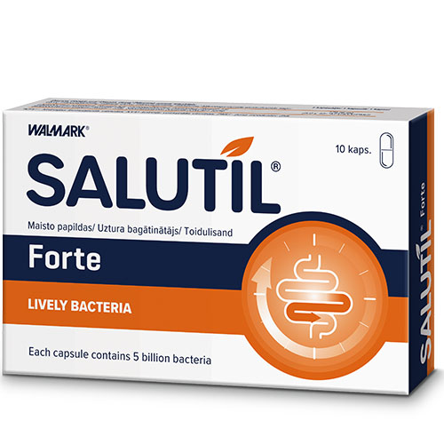 Probiotikai SALUTIL FORTE, 10 kaps. | Internetinėje “MANO vaistinėje”