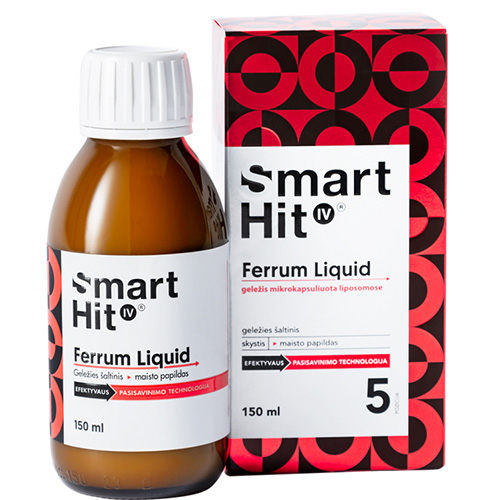 SmartHit IV Ferrum Liquid 150ml | Internetinėje “MANO vaistinėje”