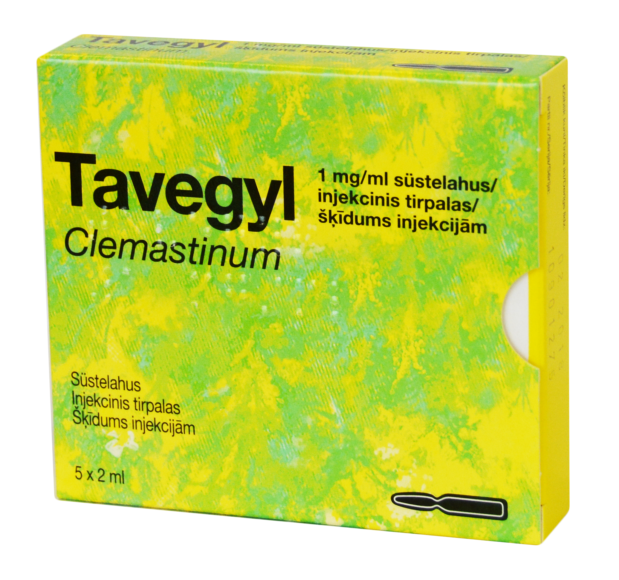 Tavegyl 1mg / 1 ml 2 ml N5 injekcinis tirpalas nuo alergijos