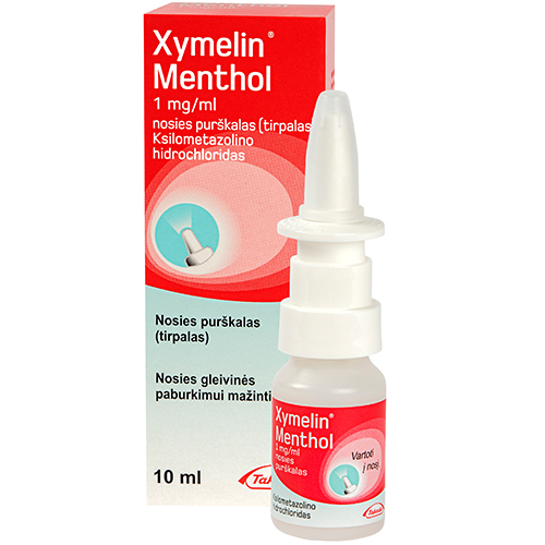 Xymelin Menthol 1.0mg / ml nosies purškalas, 10 ml | Internetinėje ...