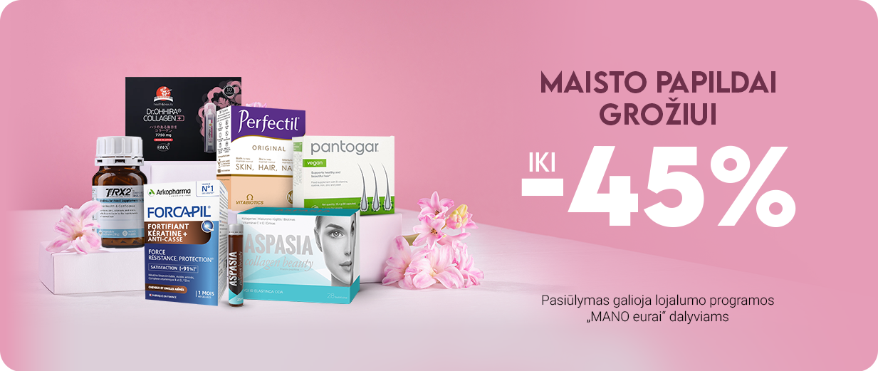 Maisto papildai grožiui iki -45%