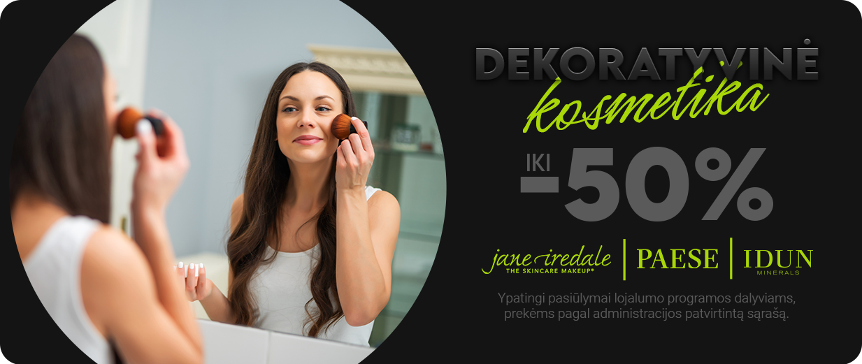 Dekoratyvinė kosmetika iki -50%
