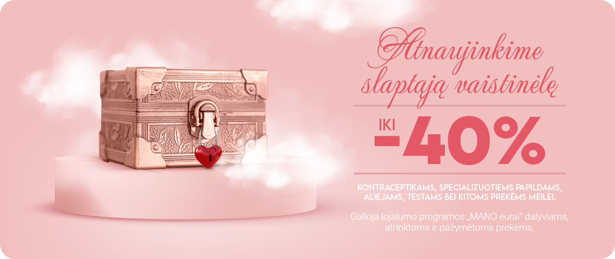 Slaptoji vaistinėlė iki -40%