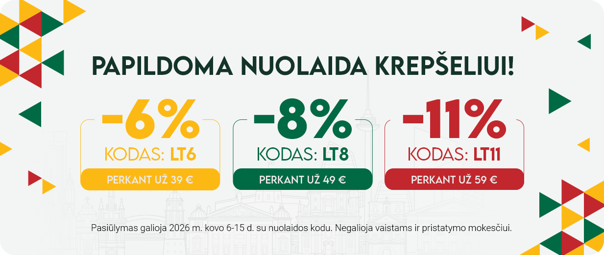 Papildomi nuolaidos kodai krep&scaron;eliams