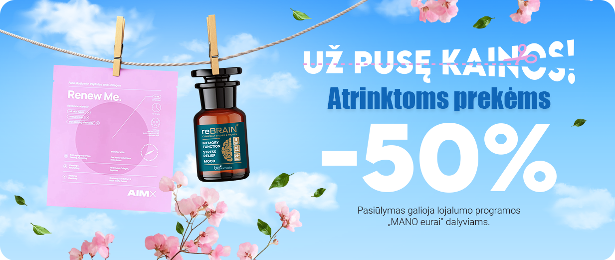 Atrinktoms prekėms -50%
