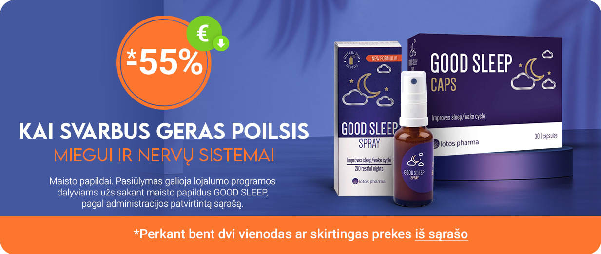 GOOD SLEEP  -55% perkant bent 2 prekes